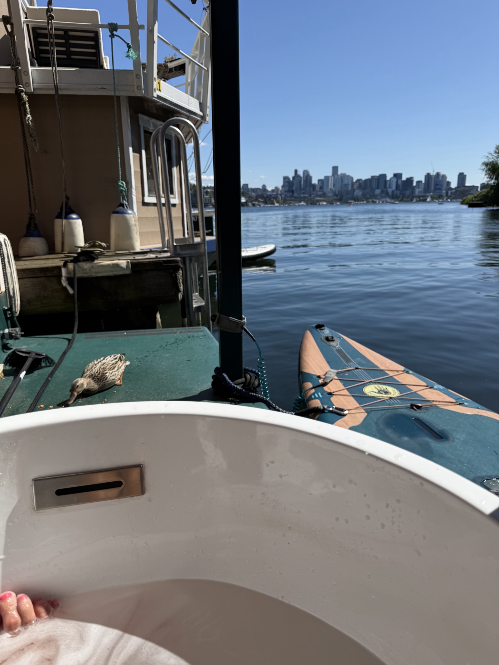 View from outdoor bathtub